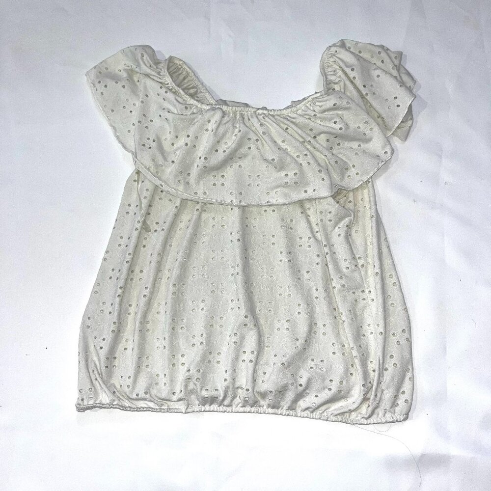 White Off Shoulder Blouse Size S